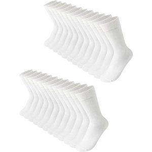 Women Crew Cotton White Socks Long Soft Thin Socks Suitable All season 3-12 Pack